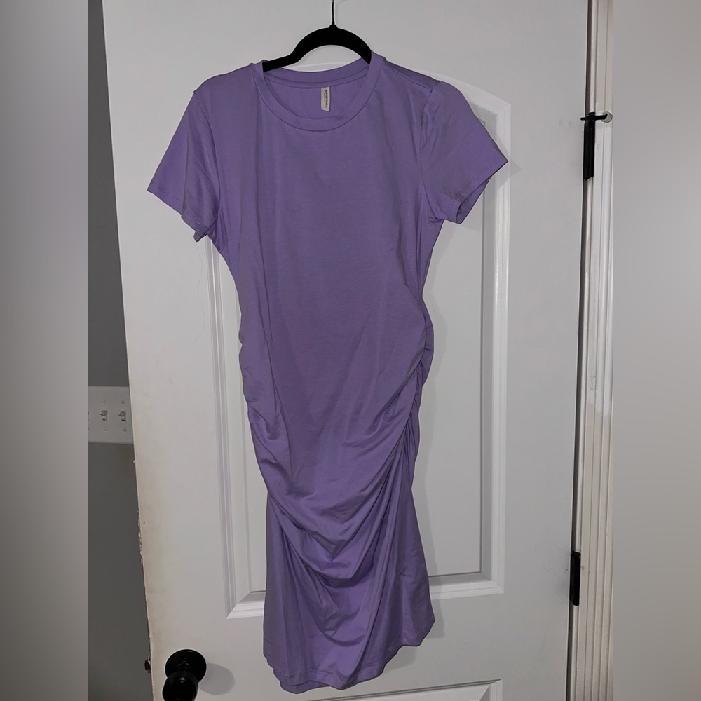 Casual ruched bodycon dress